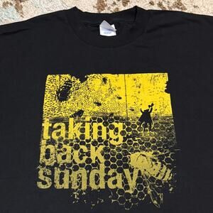 Vintage 2000s Taking Back Sunday Bee Graphic Shirt Size Large Emo Pop Punk